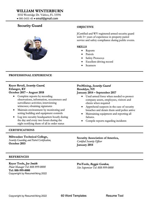 security guard resume|21 Security Guard Resumes in Word & PDF .